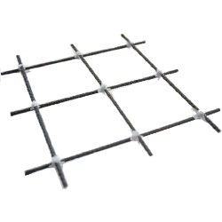 Композитная арматурная сетка 6мм, 2х3м, ячея 200х200мм, песчаное покрытие
