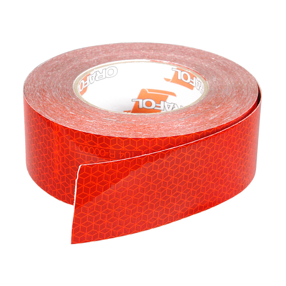 Световозвращающая лента, КРАСНАЯ, 50мм*50м, REFLEXITE VC104+ Rigid Grade